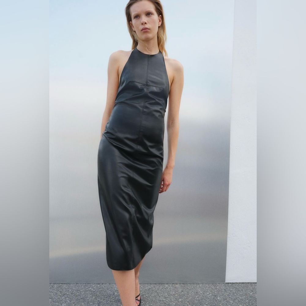 H&M Faux Leather Dress